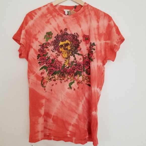Madeworn Grateful Dead Distressed Tie Dye Relax T-ShirtSize S Red Orange - Picture 3 of 10